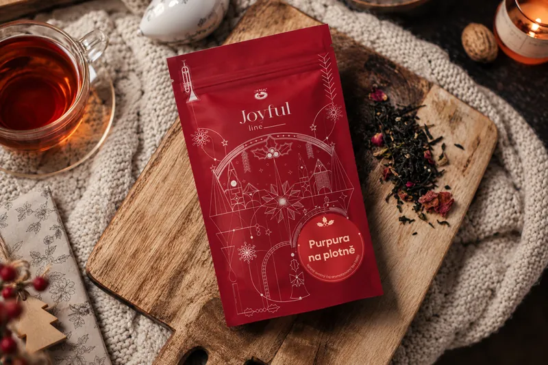 vánoční čaj Purpura na plotně z řady Joyful line