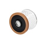 skleněný dripper s dřevěným prstencem - Diamond