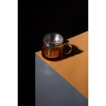 Skleněný šálek s víčkem a nerezovým sítkem - SKLARRA, 400 ml