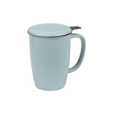 Porcelánový hrnek s nerezovým sítkem a pokličkou - Kai, 440 ml