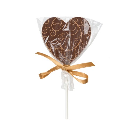 Srdcové lízátko z mléčné čokolády, 25 g