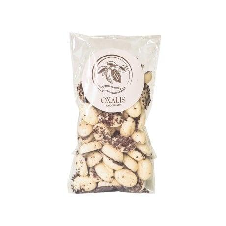 Čokoládová zrníčka s kávou - bílá, 50 g