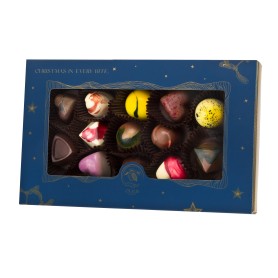 Dárková krabička s 13 pralinkami - modrá